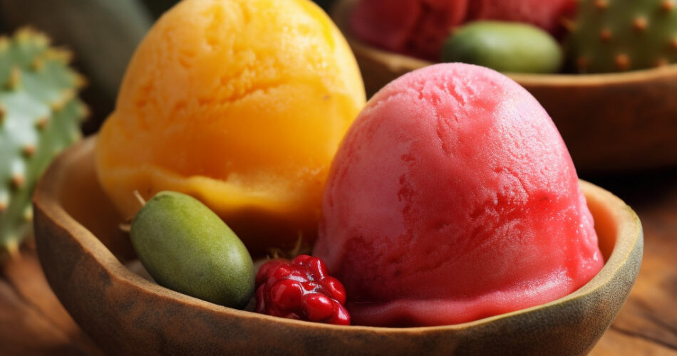 Cactus Fruit Sorbet with Tequila- The Desert's Sweetest Indulgence
