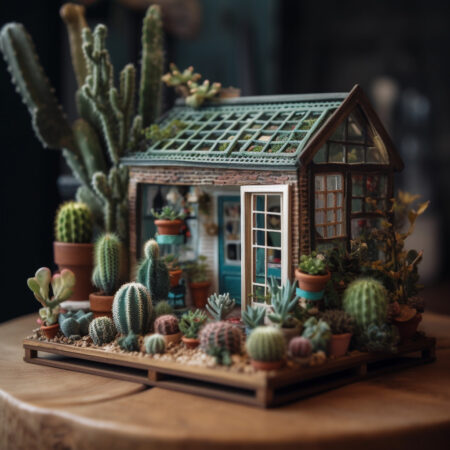 Showcasing and Displaying Cactus-inspired Dollhouses